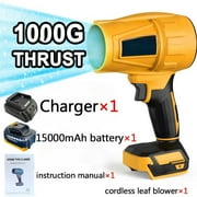 Cordless Leaf Blower Violent TurboFan,Brushless Pure Copper Motor Jet Fan Battery,Turbo Super Power Air Duster, Handheld Powerful Dryer for Car Dust Cleaning,Snow Removal, Outdoors BBQ Detalles